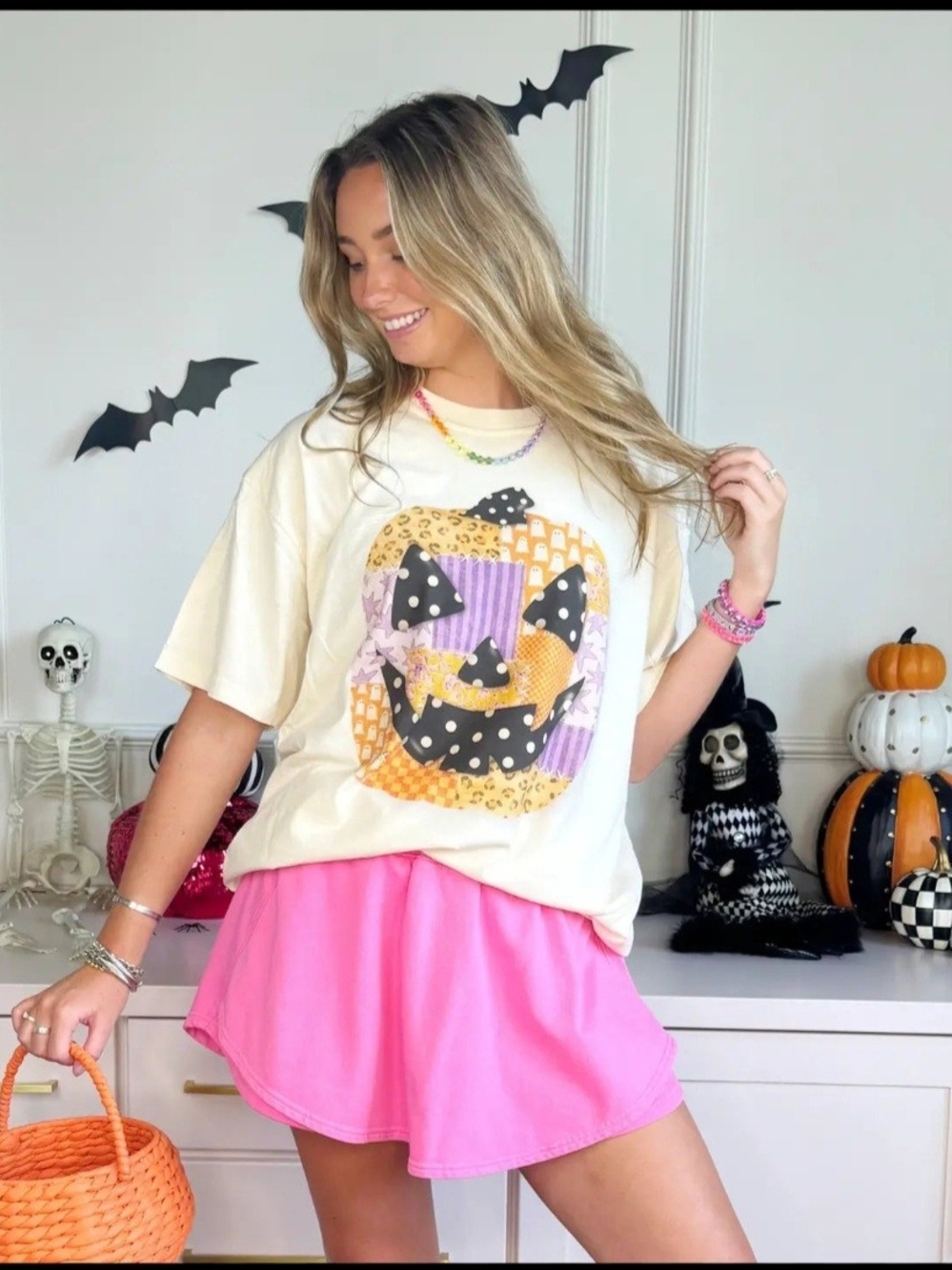 Comfort Colors Cream Pumpkin Graphic Short Sleeve Tee